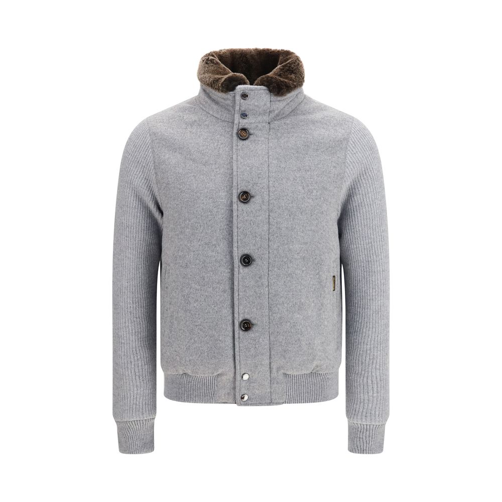 MooRER Gray Goose Down Full-Length Men's Jacket