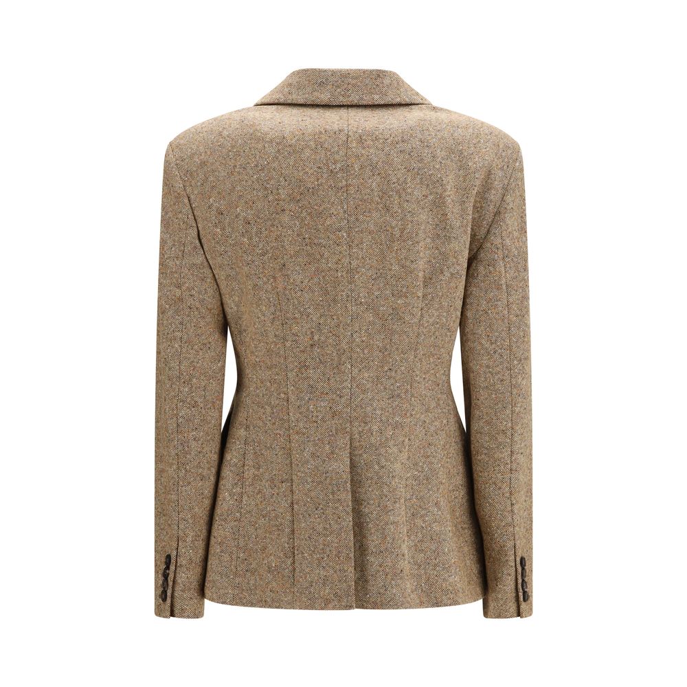 Brunello Cucinelli Beige Wool Oves Aries Full-Length Women's Jacket