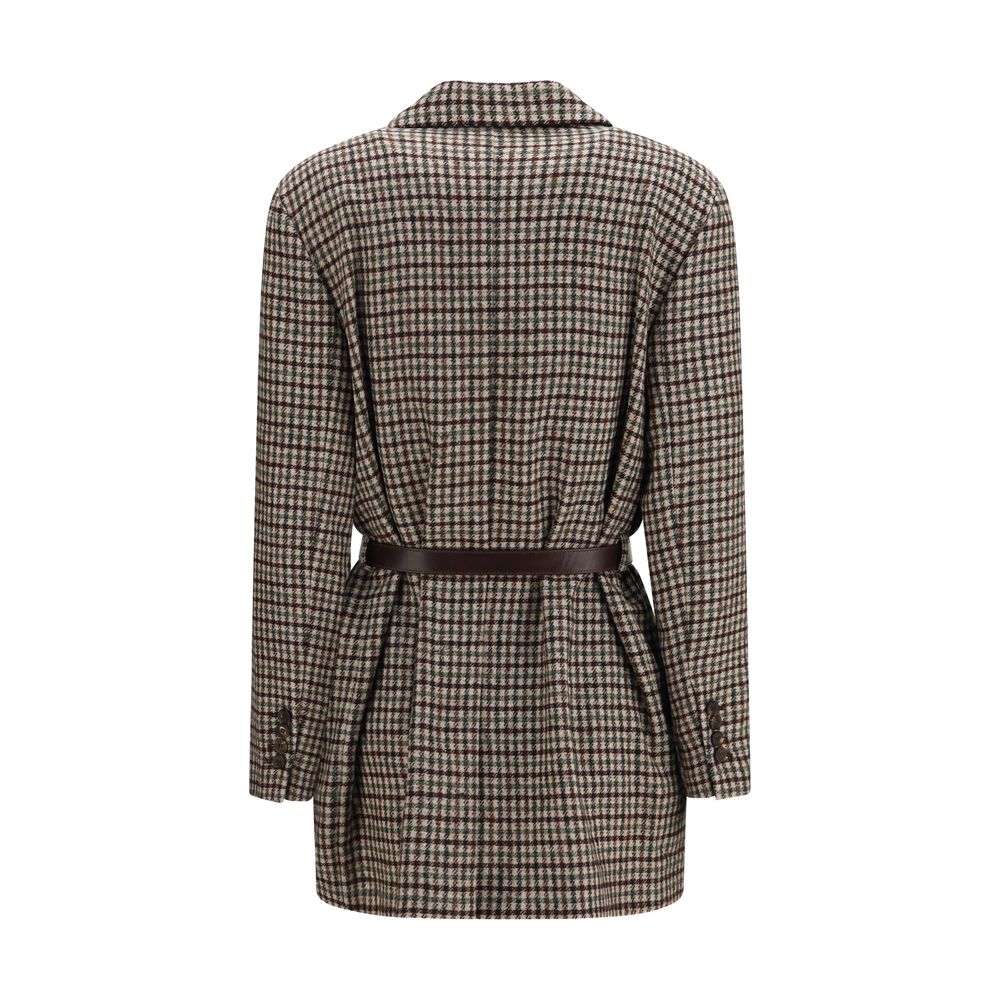 Brunello Cucinelli Beige Wool Oves Aries Women's Blazer