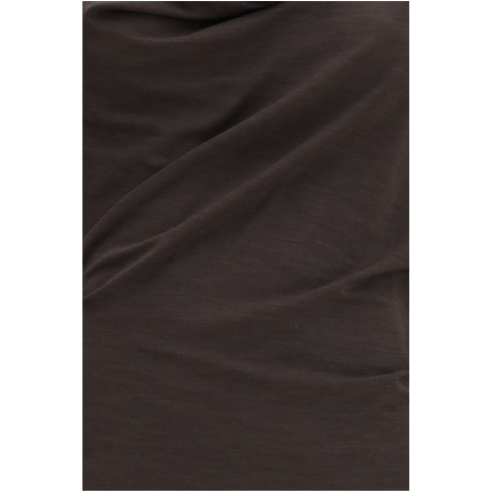 Brunello Cucinelli Brown Wool Oves Aries Casual Women's Dress