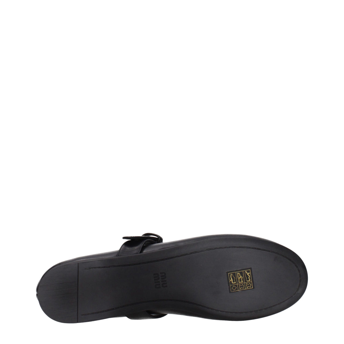 Miu Miu Black Leather Ballet Women's Flats