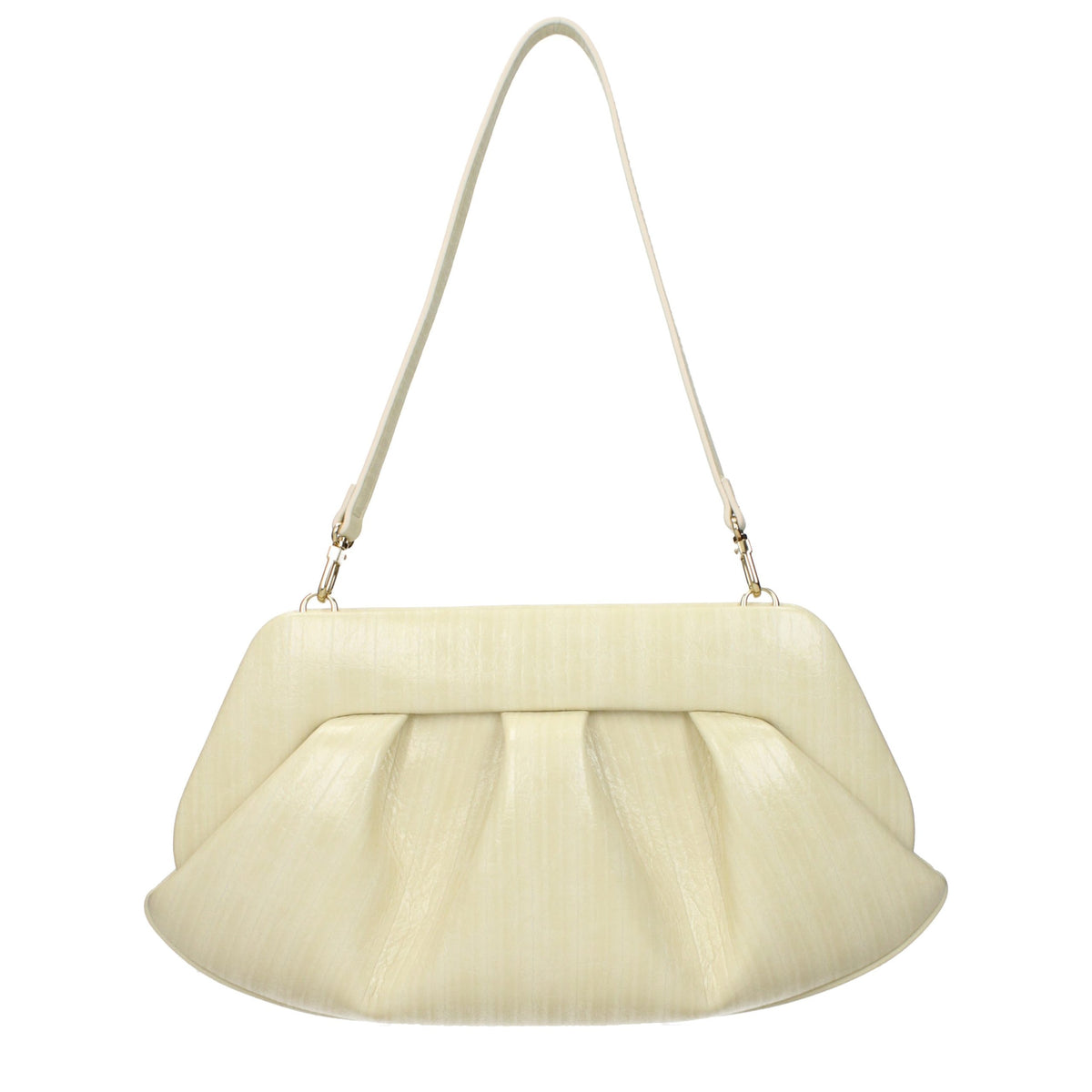 THEMOIRè Beige Leather Clutch Women's Bag