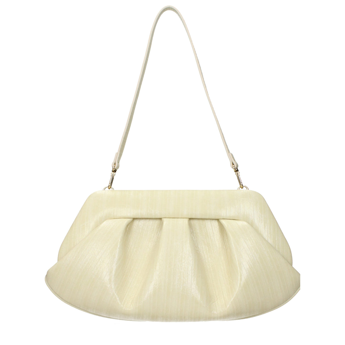 THEMOIRè Beige Leather Clutch Women's Bag