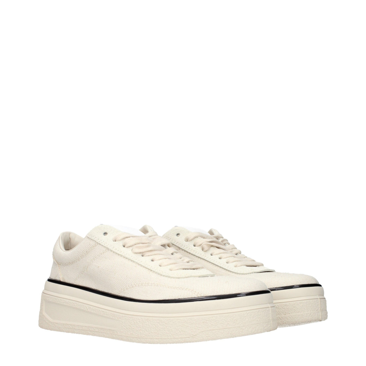 Jil Sander Beige Fabric Platform Men's Sneakers