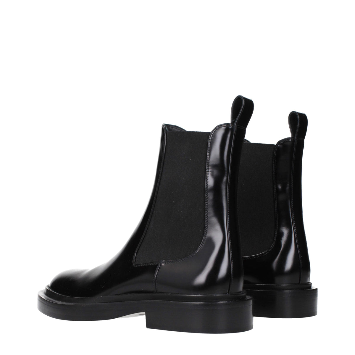 Jil Sander Black Leather Ankle Women's Boots