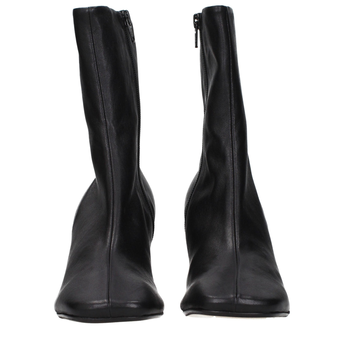 Dries Van Noten Black Leather Ankle Women's Boots