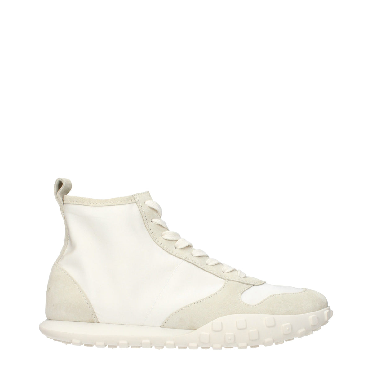 Jil Sander White Fabric High Top Men's Sneakers