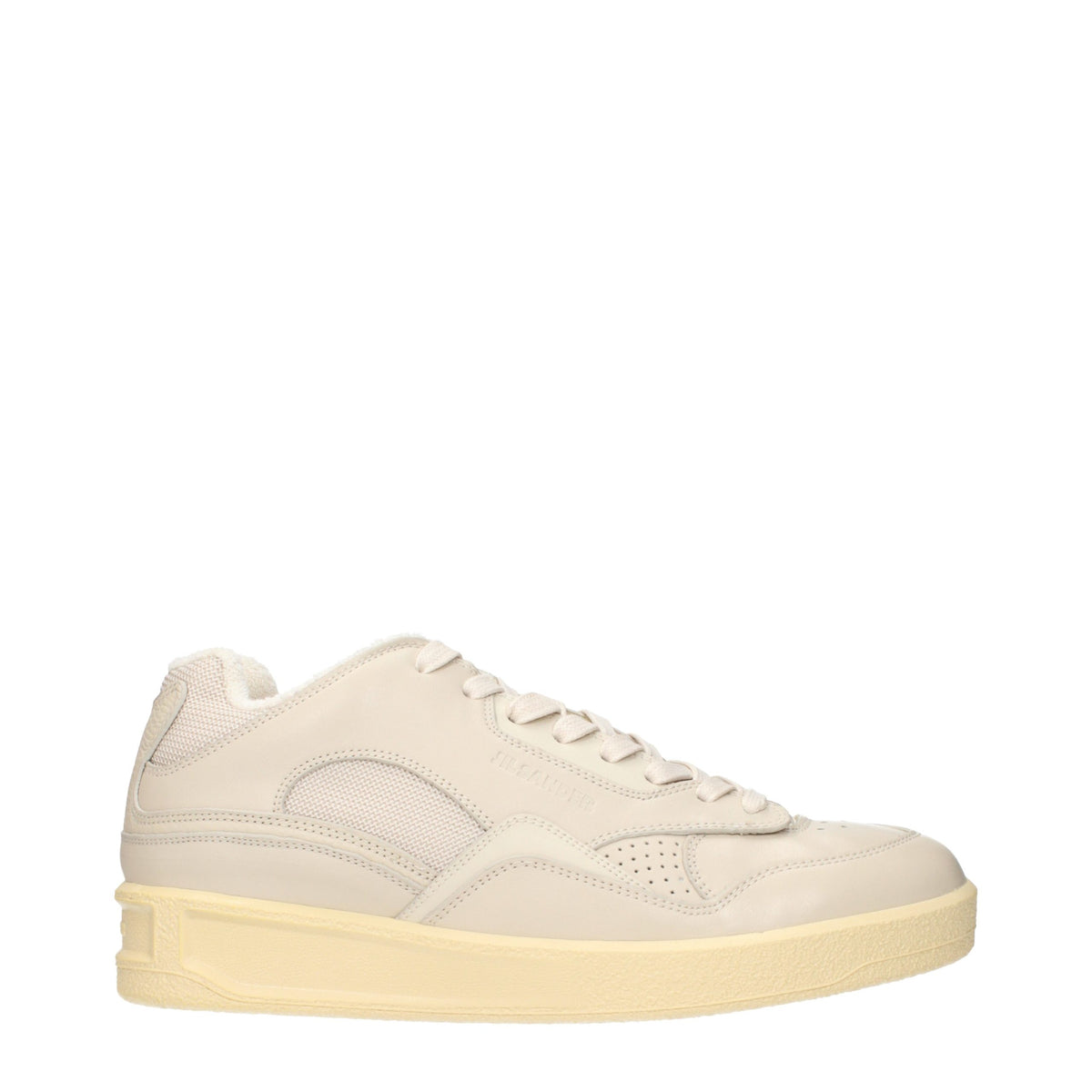 Jil Sander Beige Leather Low Top Men's Sneakers