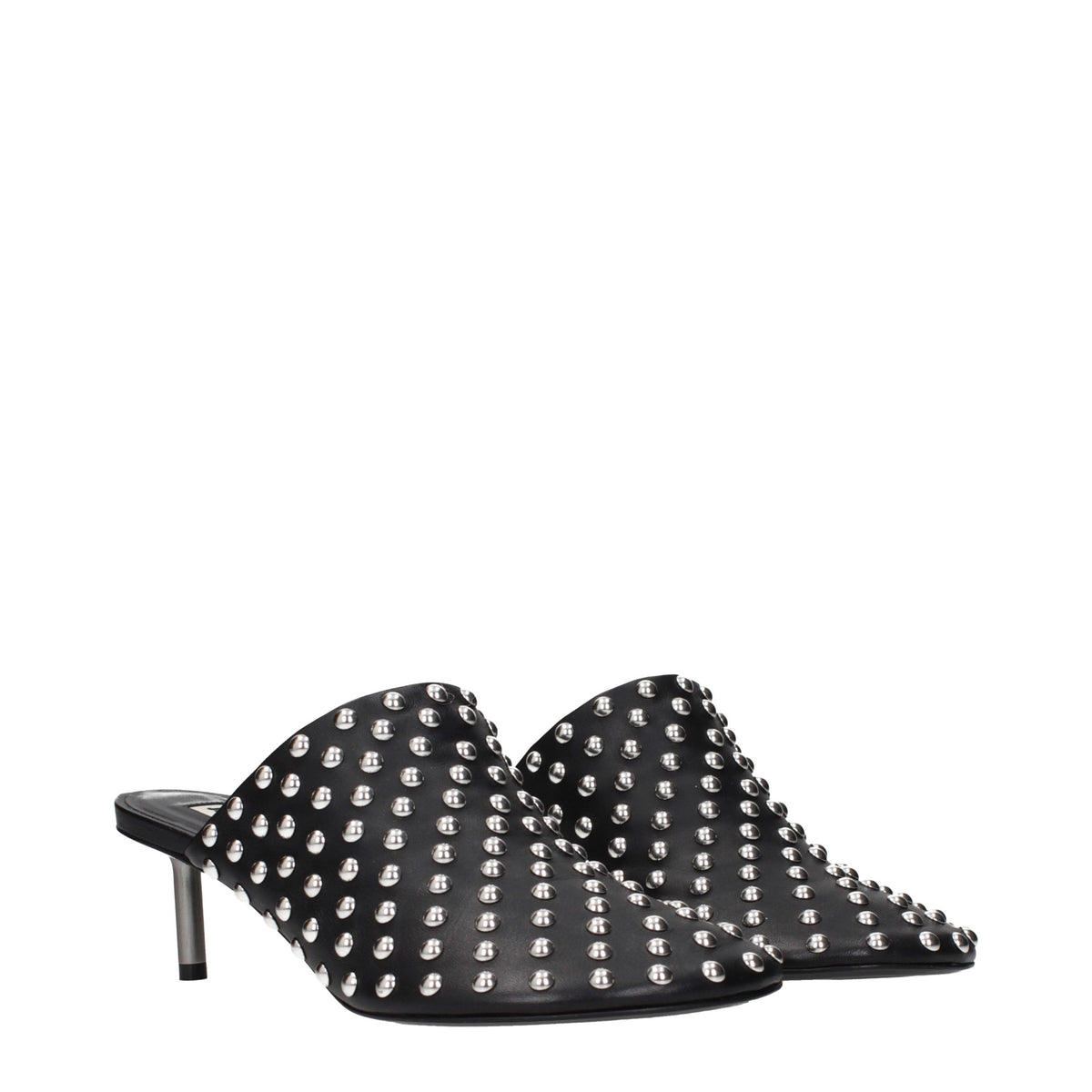 Jil Sander Black Leather Women's Mules