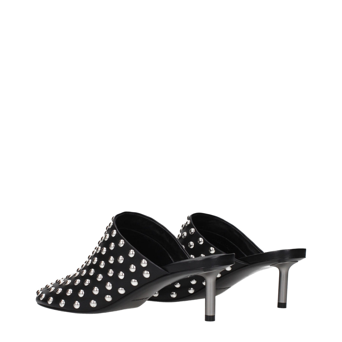Jil Sander Black Leather Women's Mules