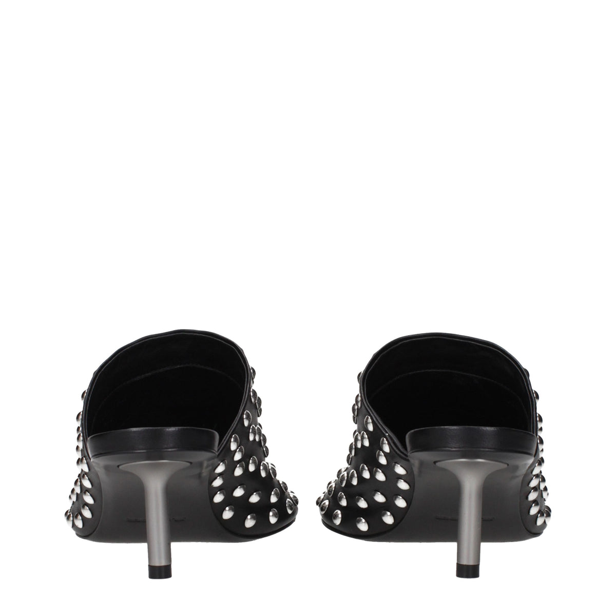 Jil Sander Black Leather Women's Mules