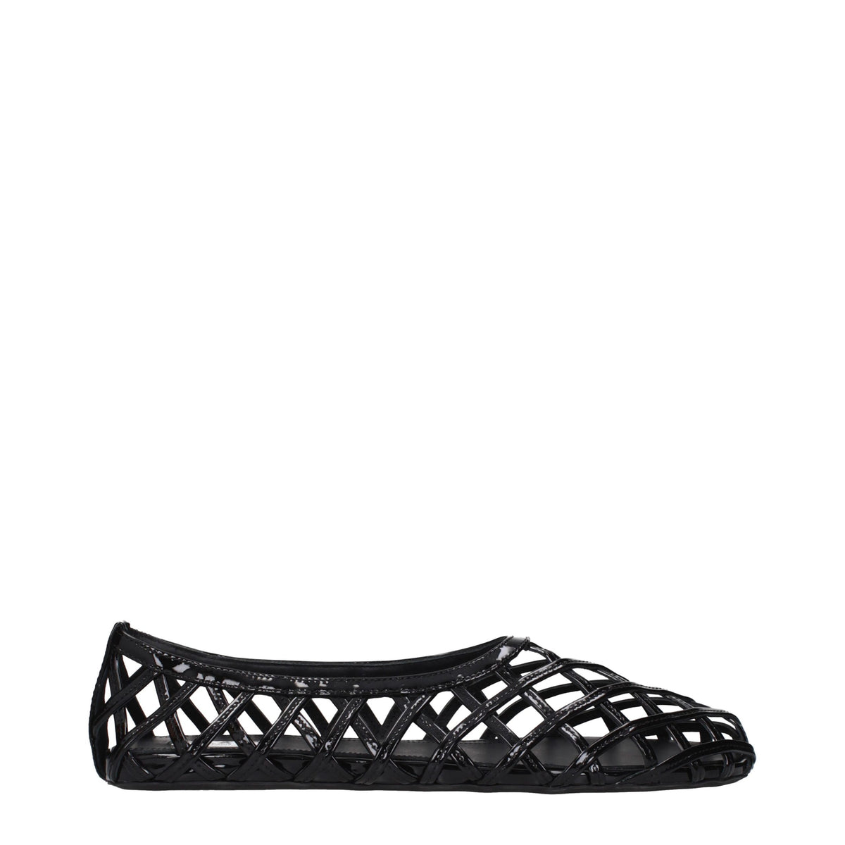 Alaïa Black Leather Ballet Women's Flats