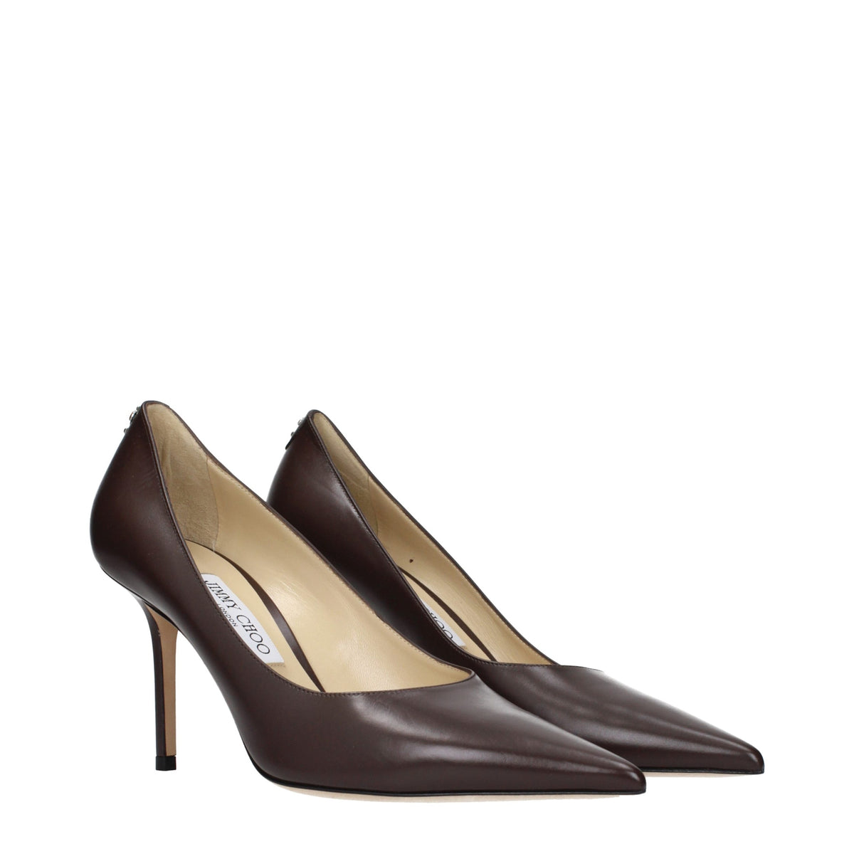 Jimmy Choo Brown Leather High Heel Women's Pumps