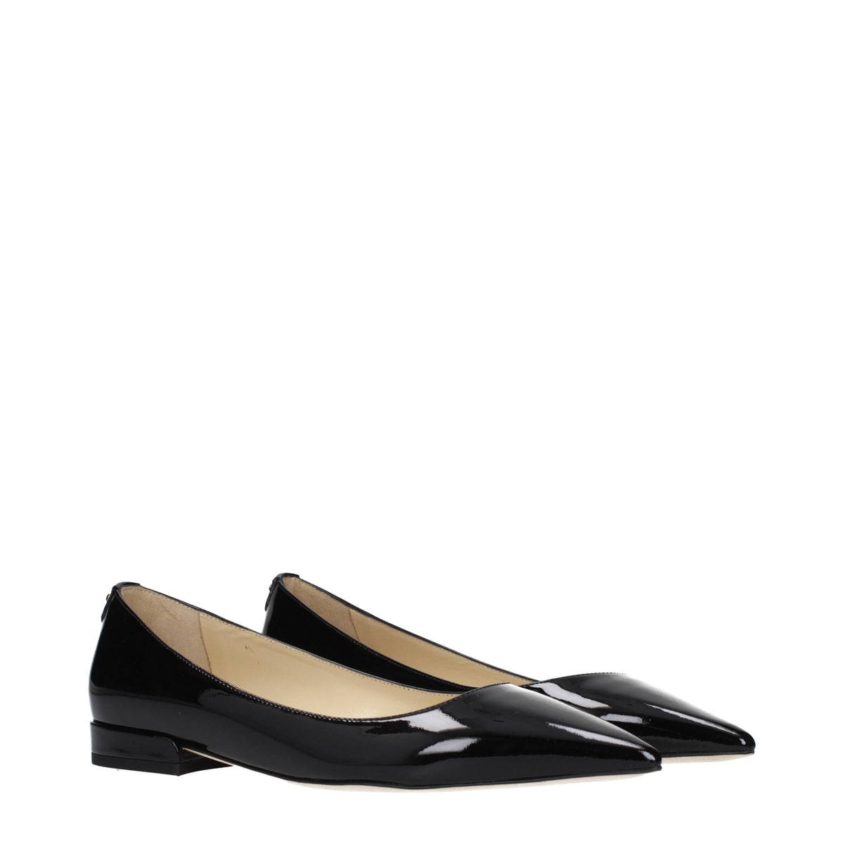 Jimmy Choo Black Leather Women's Flats