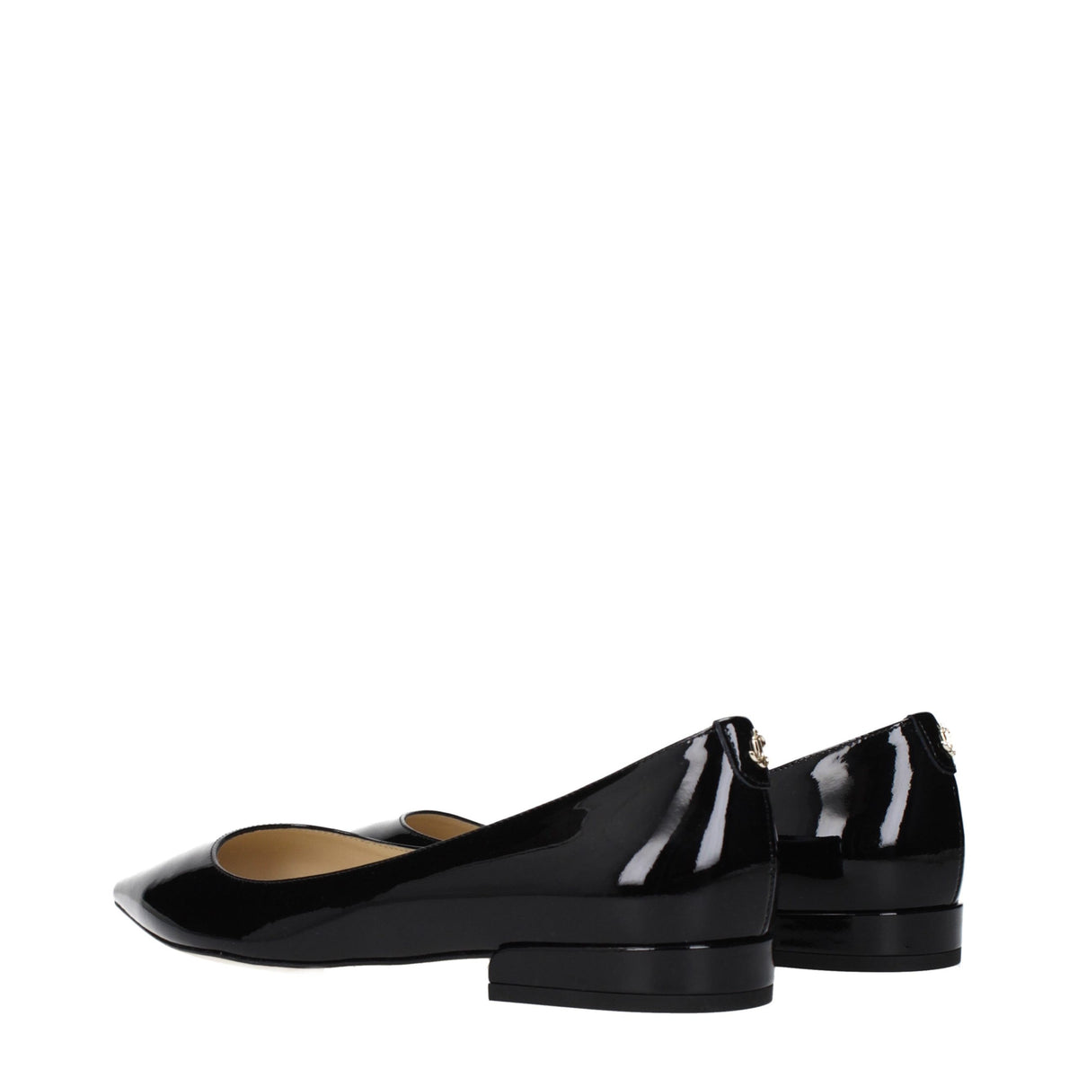 Jimmy Choo Black Leather Women's Flats