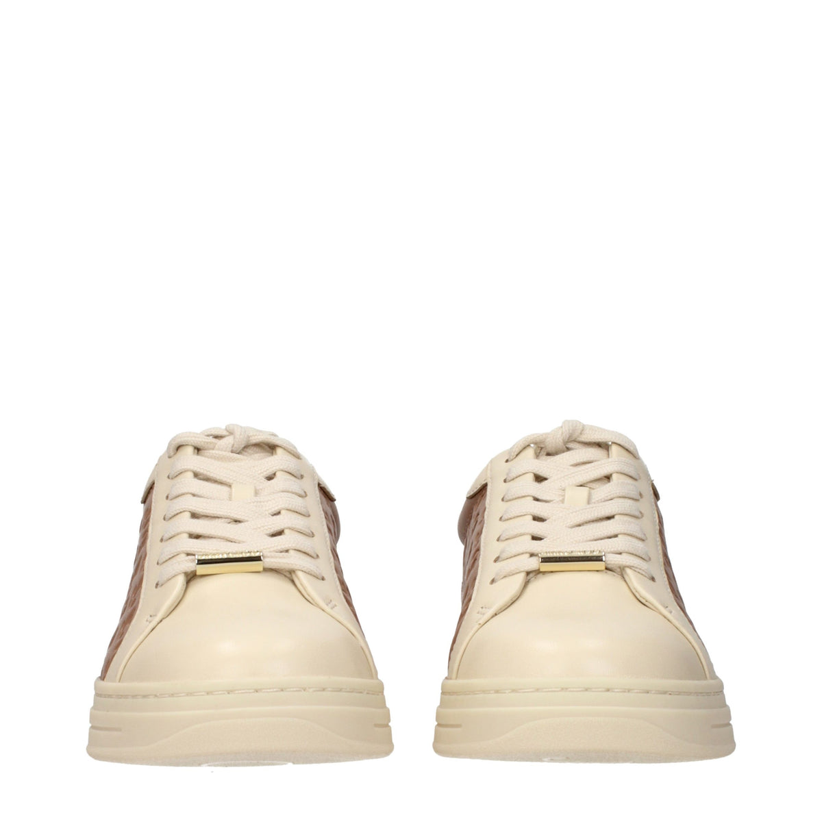 Jimmy Choo Beige Leather Low Top Women's Sneakers