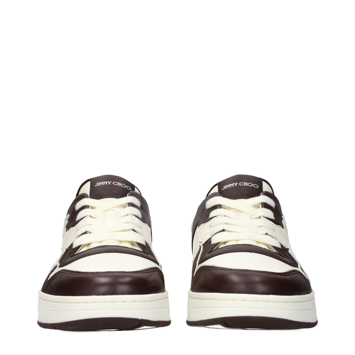 Jimmy Choo Beige Leather Low Top Men's Sneakers