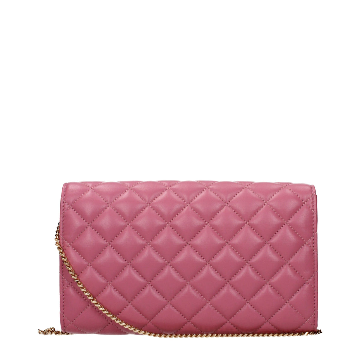 Versace Pink Leather Clutch Women's Bag