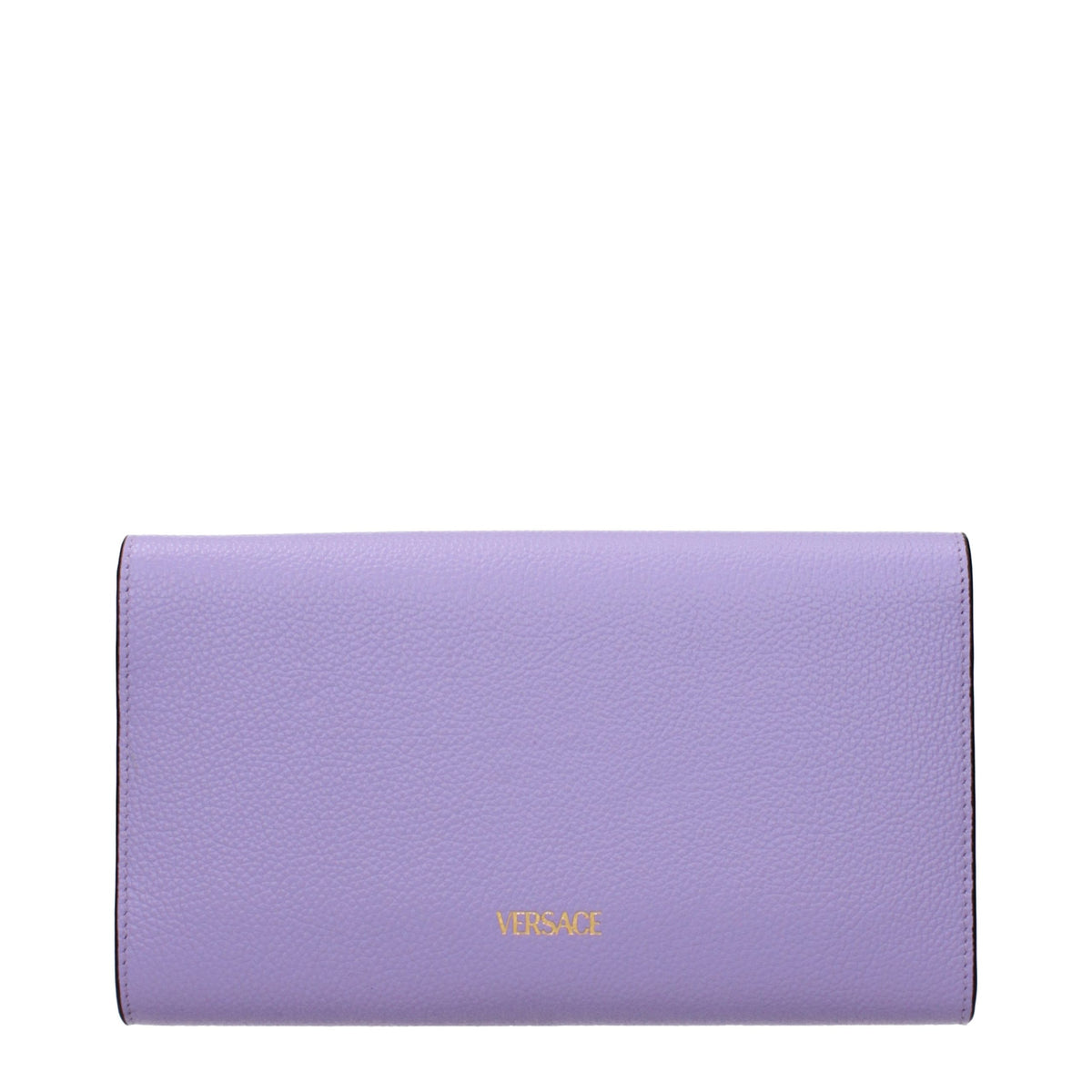 Versace Purple Leather Clutch Women's Bag