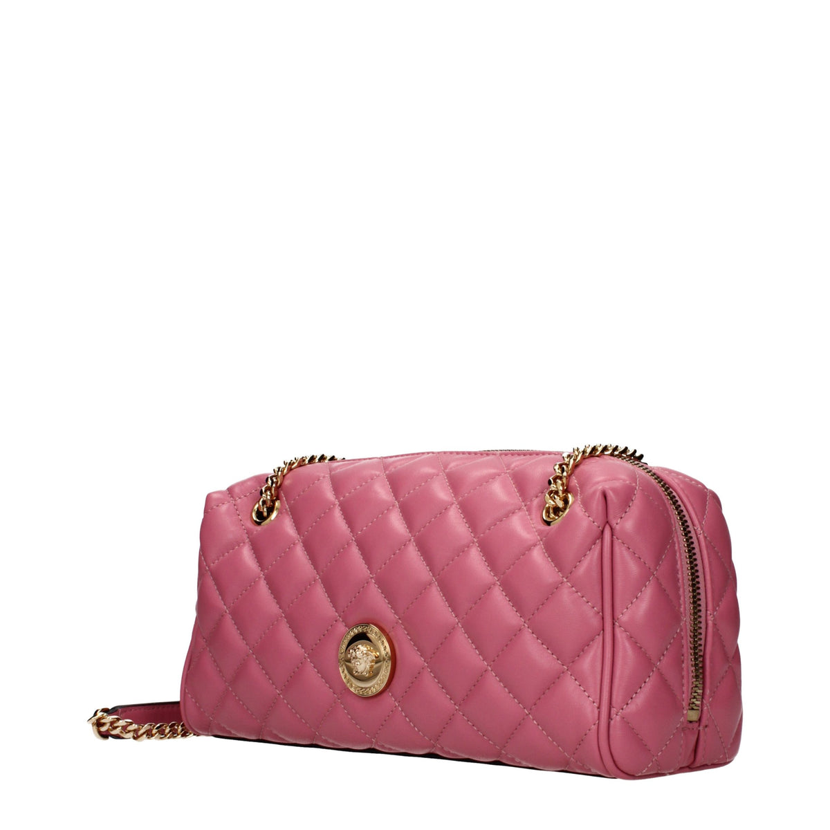 Versace Pink Leather Shoulder Women's Bag