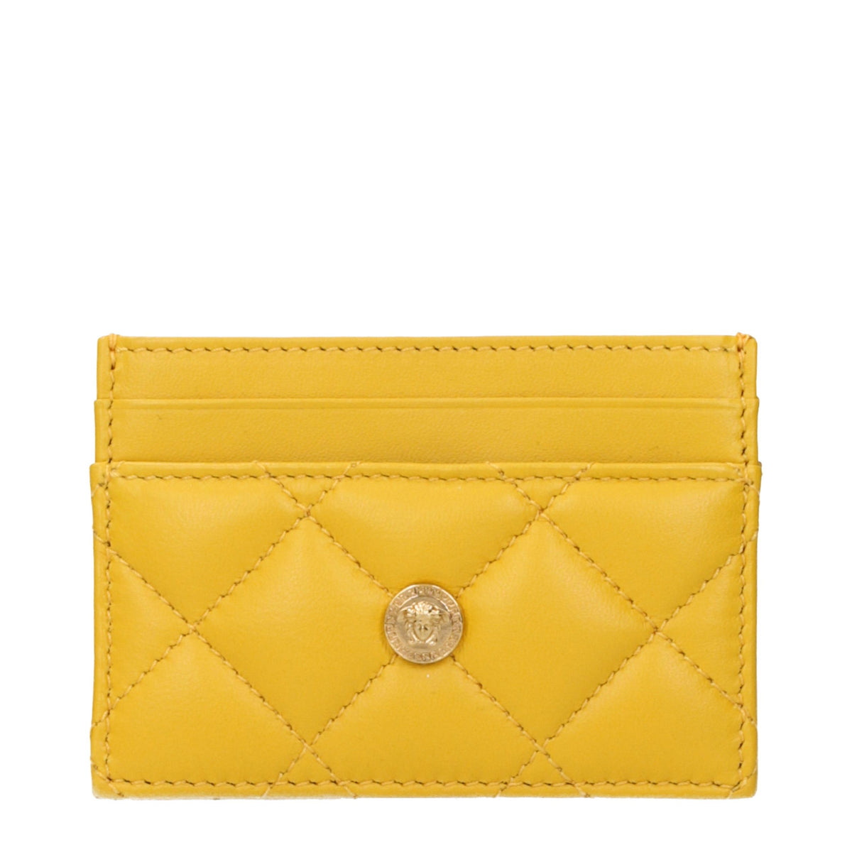 Versace Yellow Leather Women's Cardholder