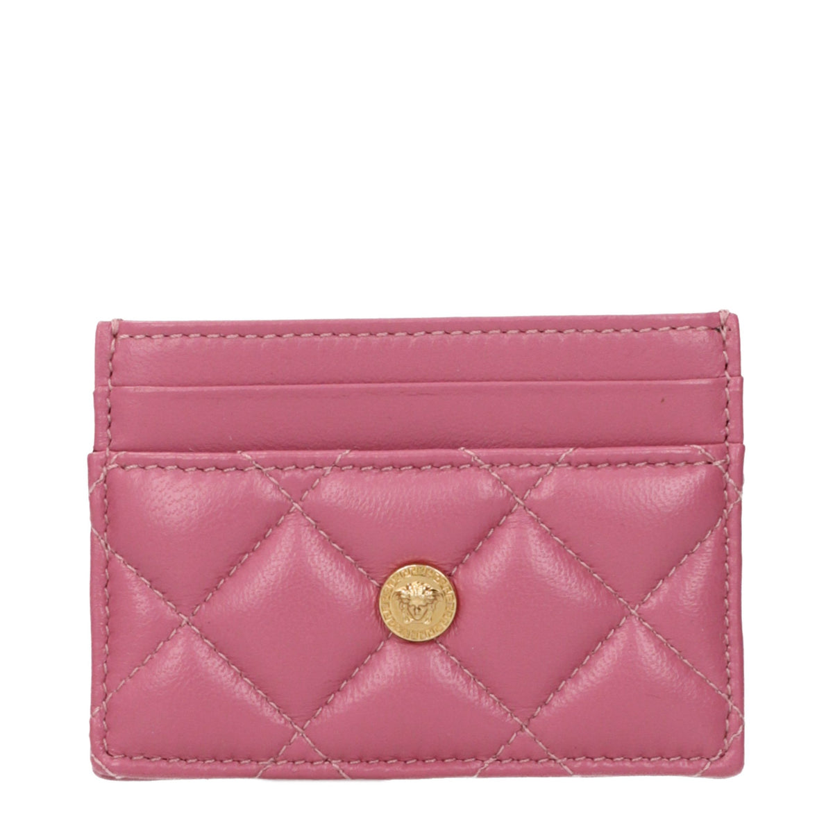 Versace Pink Leather Women's Cardholder