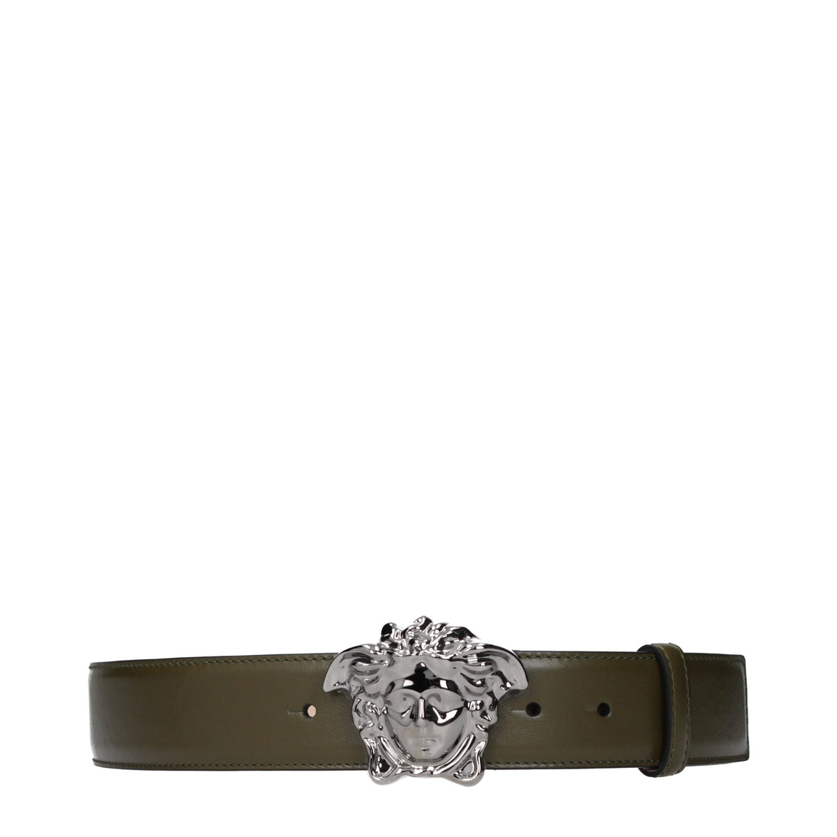 Versace Green Leather Regular Men's Belt