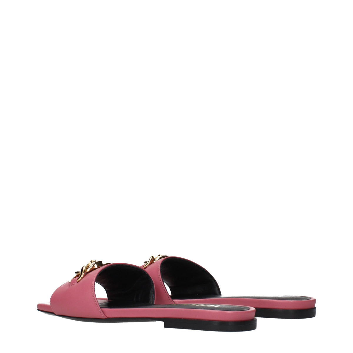 Versace Pink Leather Women's Slippers