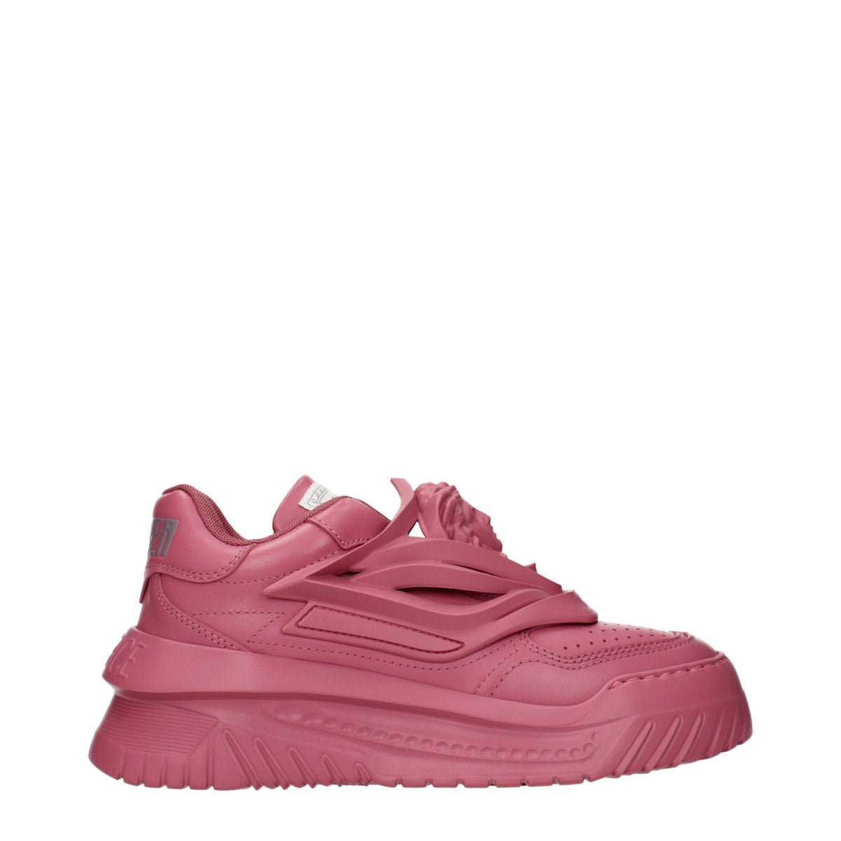 Versace Pink Leather Chunky Women's Sneakers