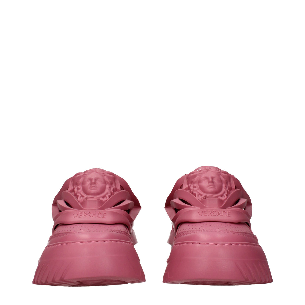 Versace Pink Leather Chunky Women's Sneakers