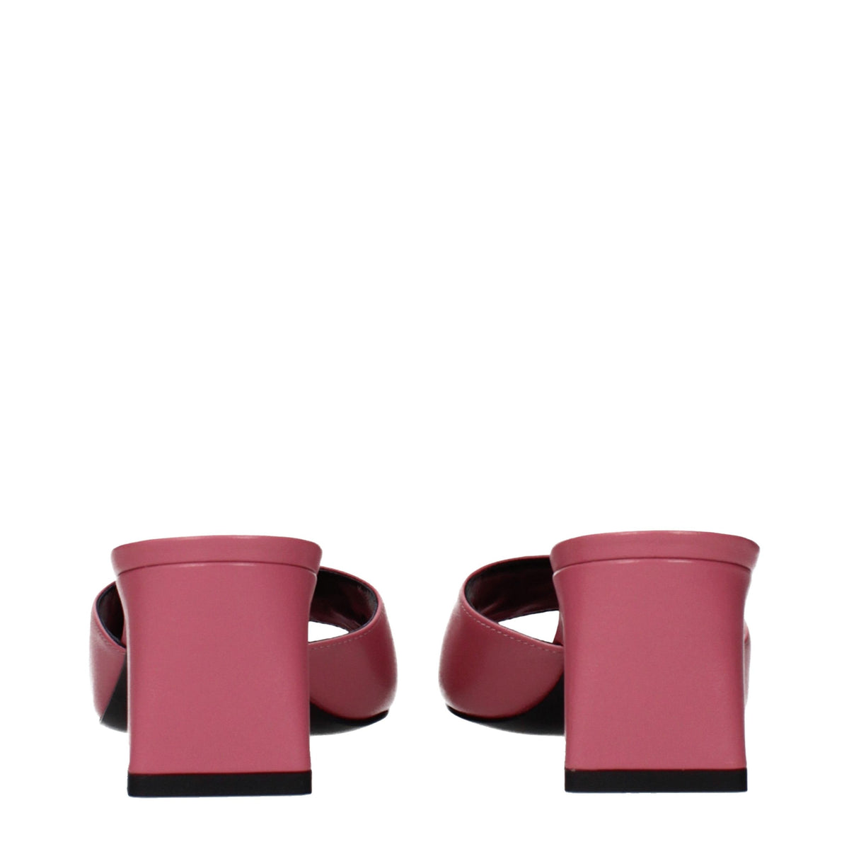 Versace Pink Leather Flat Women's Sandals