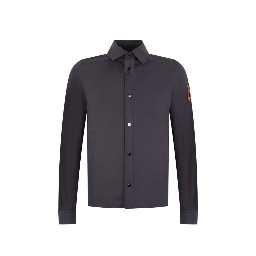 Herno Blue Cotton Shell Men's Jacket