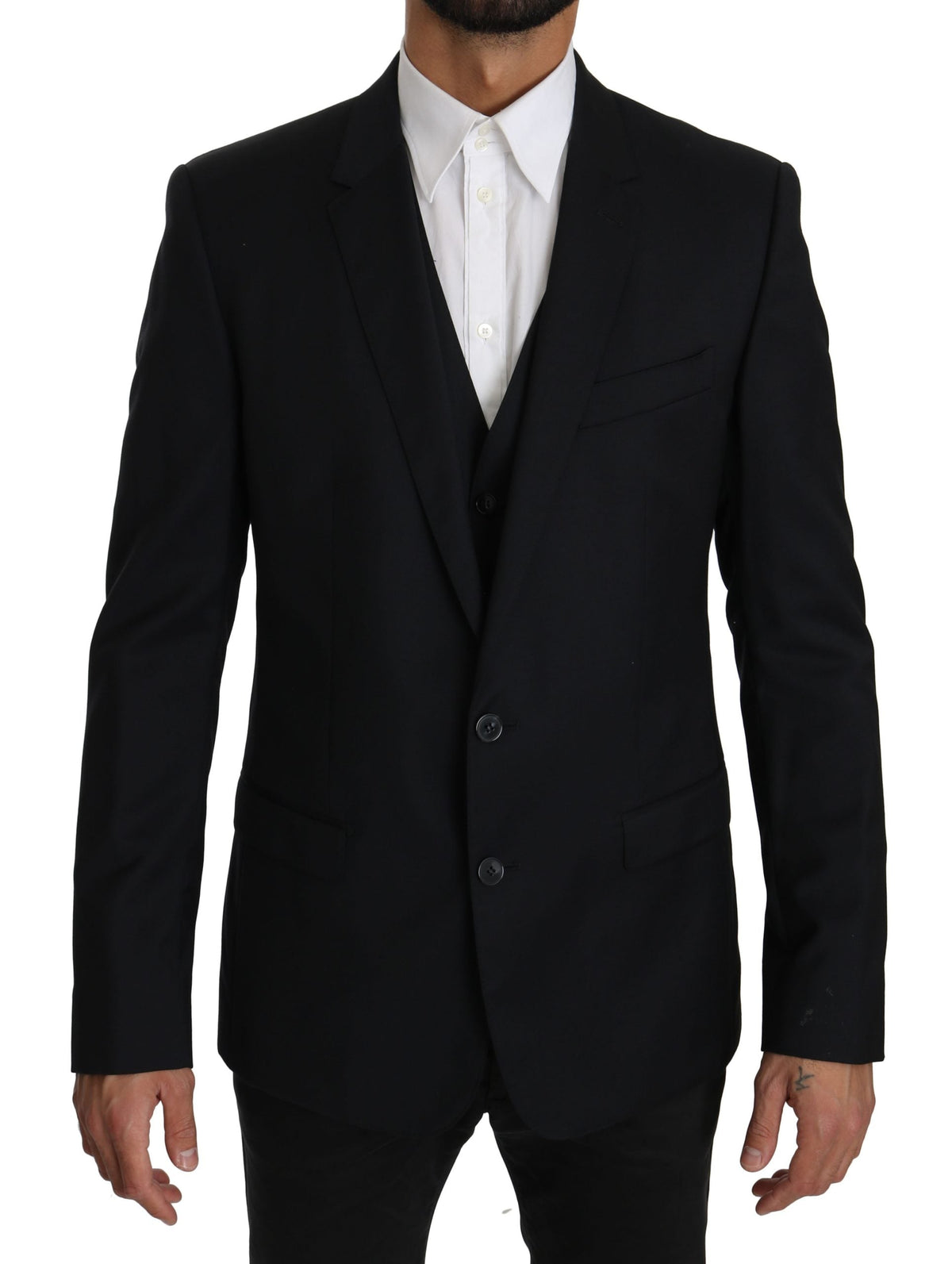 Dolce & Gabbana Blue Viscose Two-Piece Men's Suit