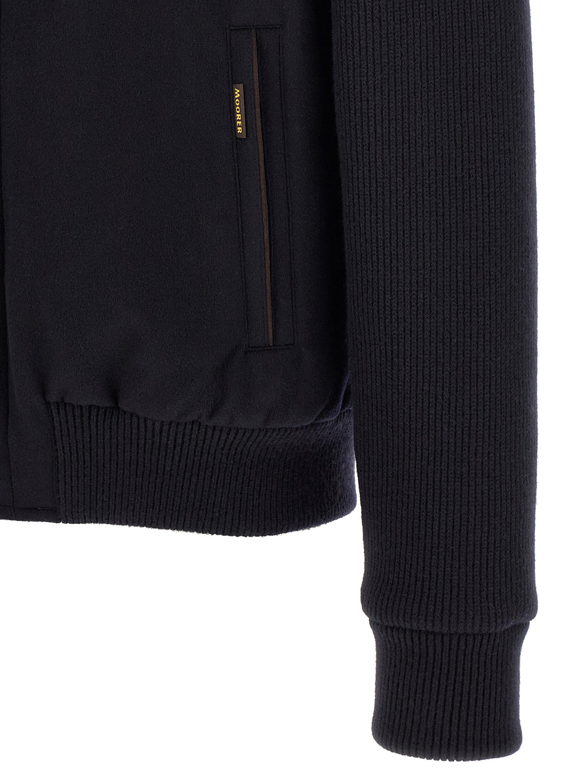 MooRER Blue Wool Men's Bomber