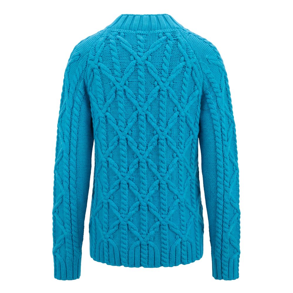 Malo Blue Cotton Men Men's Sweater