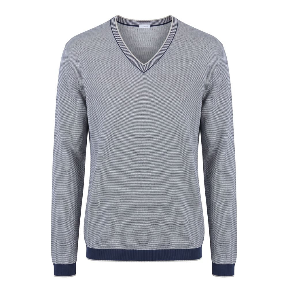 Malo Blue Cotton Men Men's Sweater