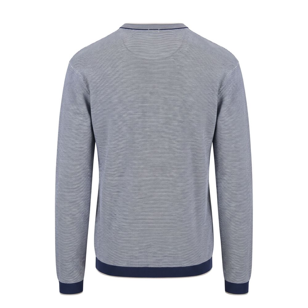 Malo Blue Cotton Men Men's Sweater