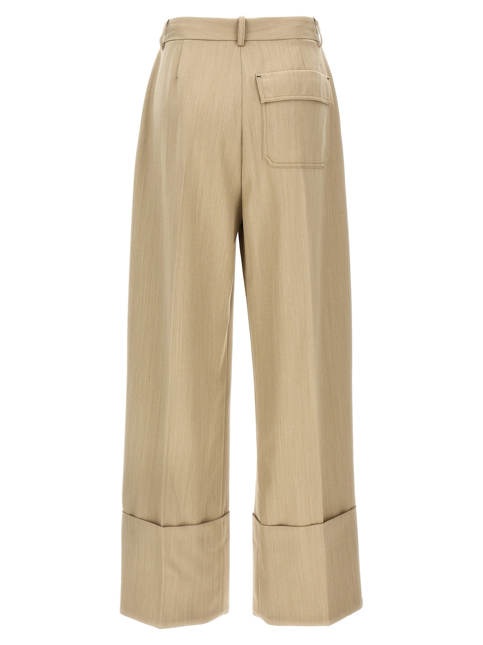 Victoria Beckham Women's Maxi Turn-Up Pants