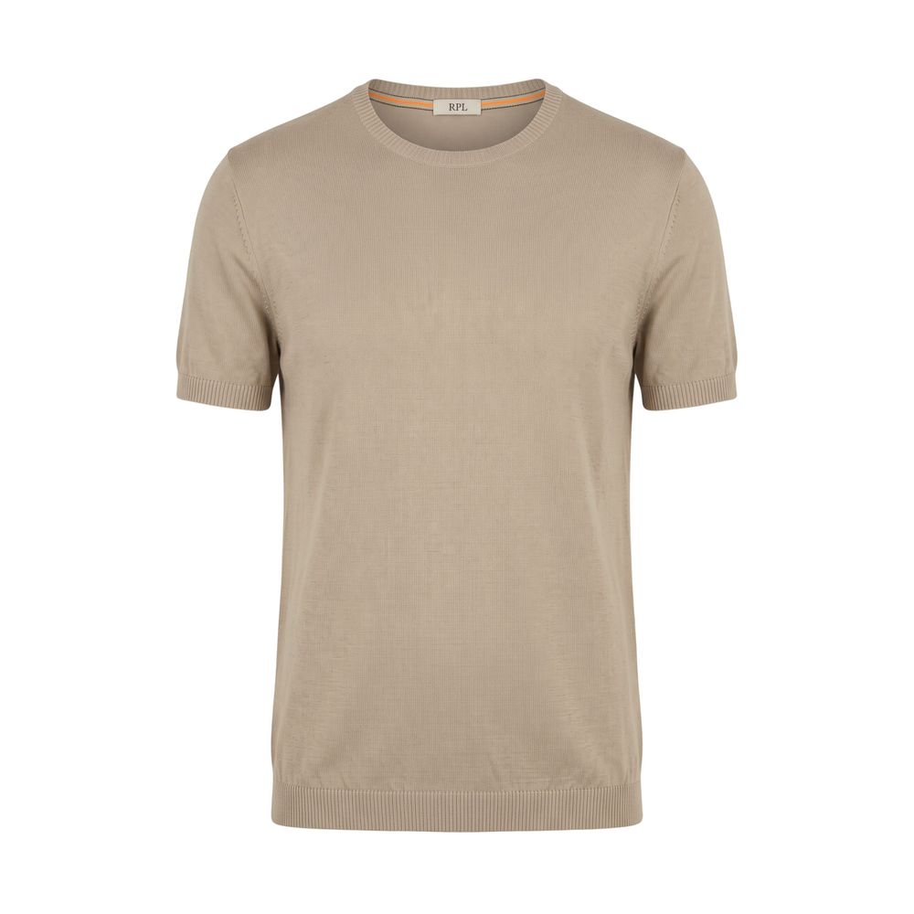 Roberto Pepe Luxury Beige Cotton Men Men's Sweater