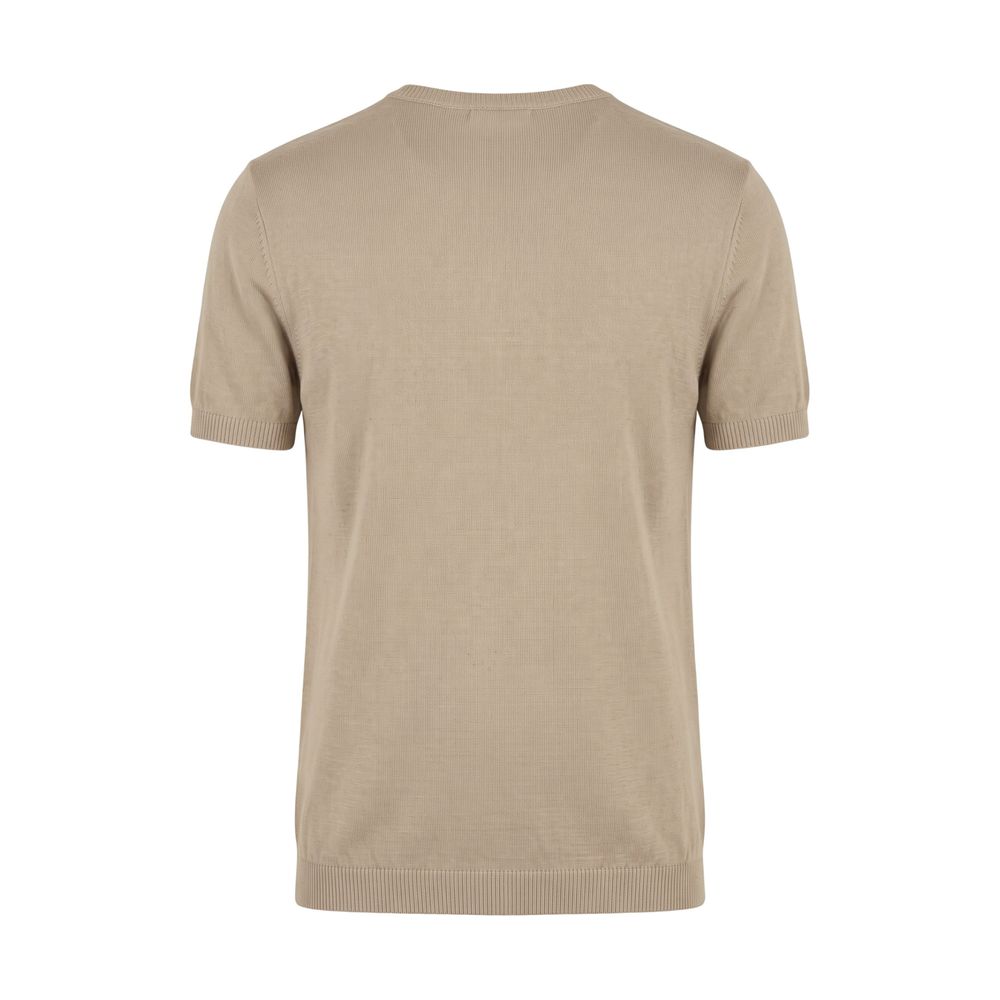 Roberto Pepe Luxury Beige Cotton Men Men's Sweater