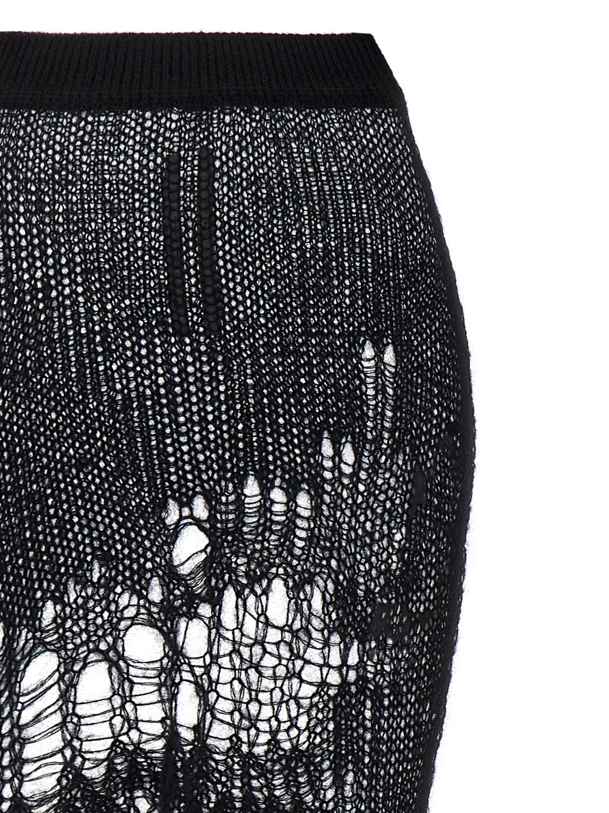 Rick Owens Black Nylon Mini Women's Skirt