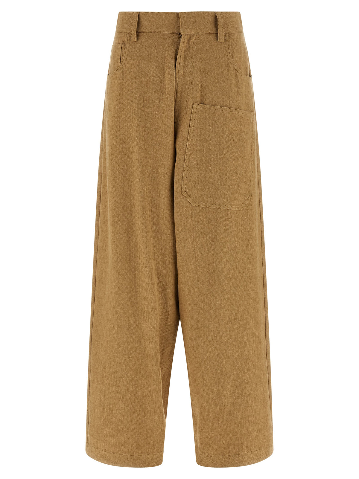 MAISON JEJIA Beige Cotton Casual Women's Pants