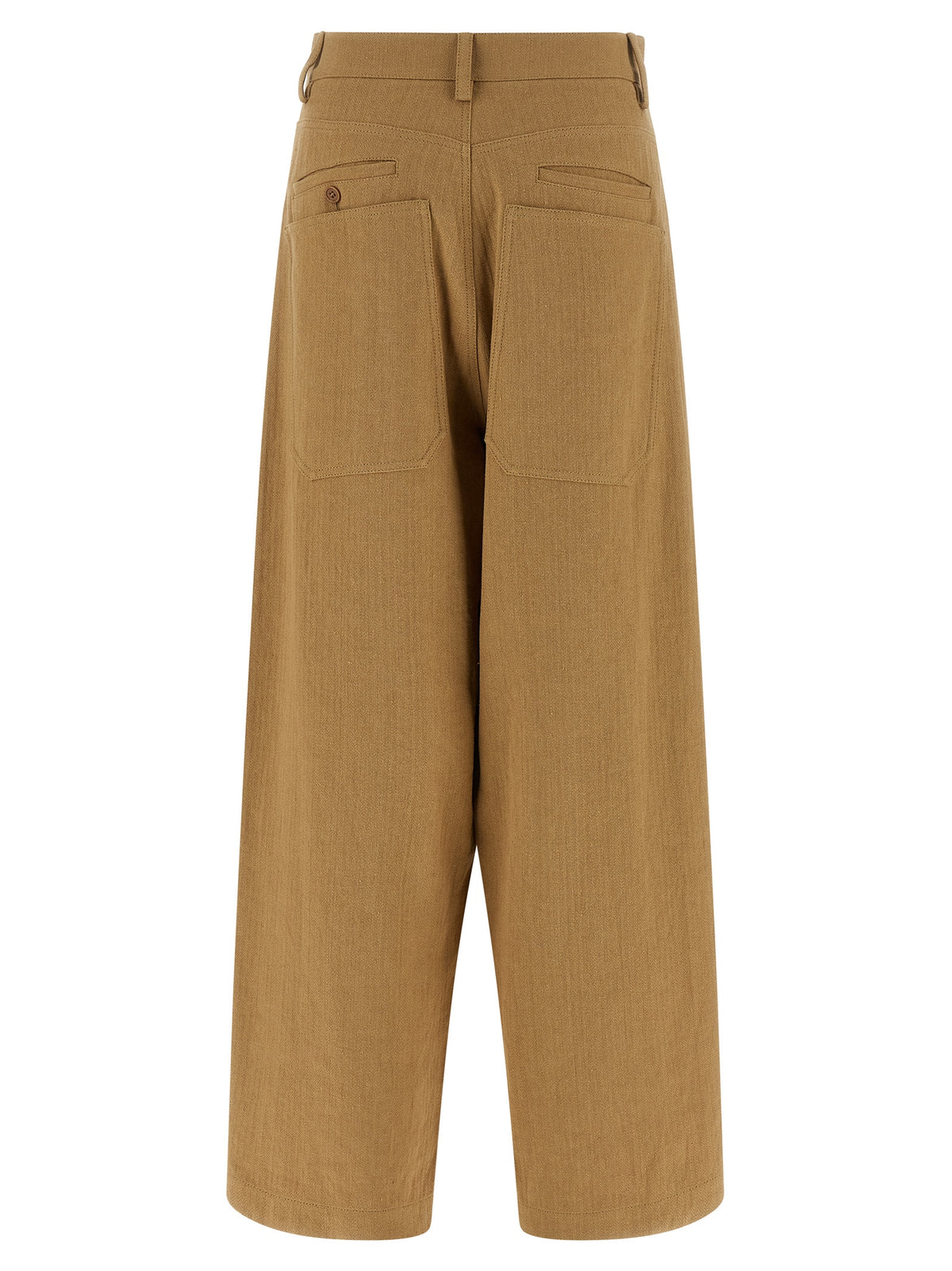 MAISON JEJIA Beige Cotton Casual Women's Pants