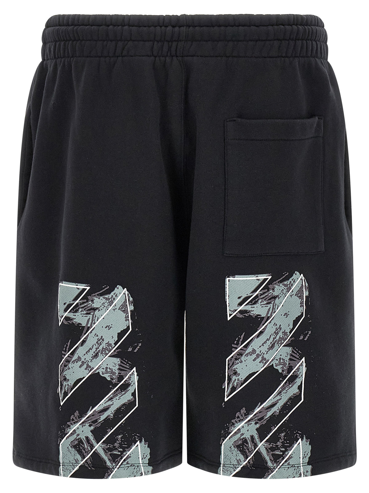 Off-White Black Cotton Bermuda Men's Shorts