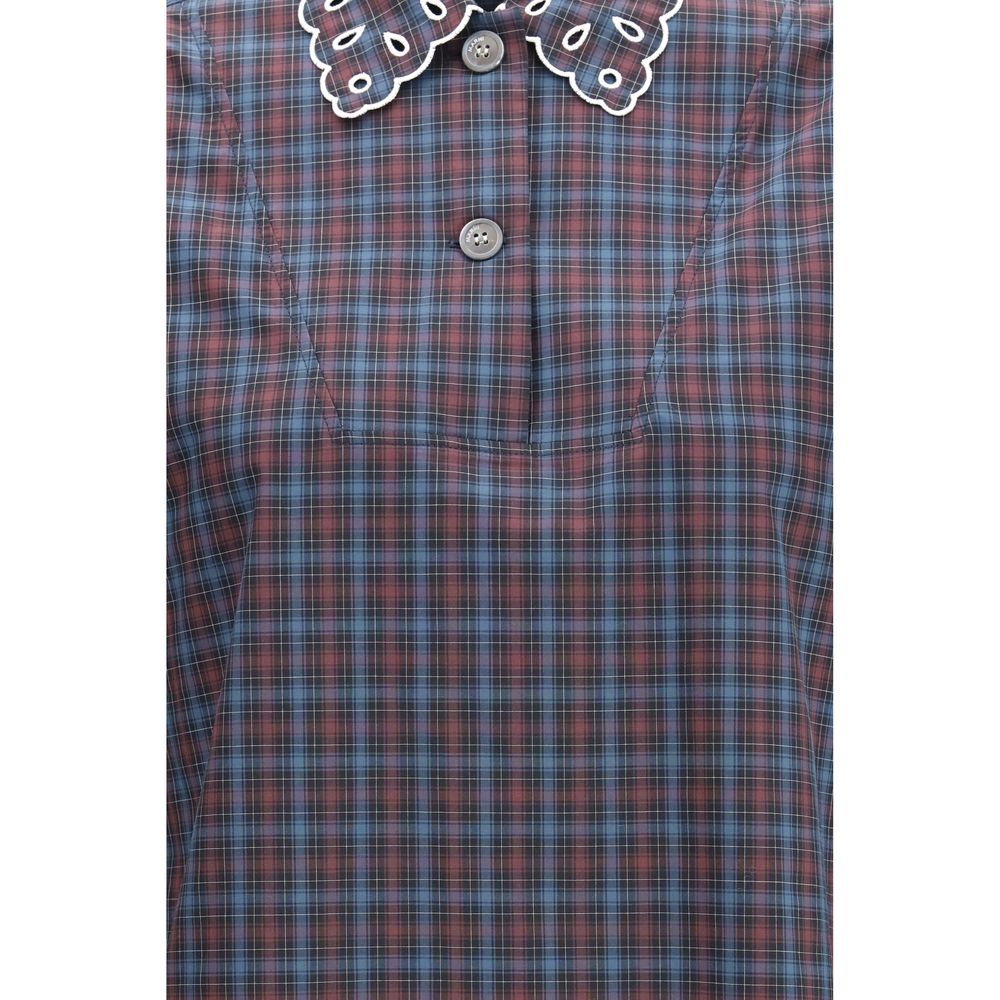 Marni Blue Cotton Dress Women's Shirt
