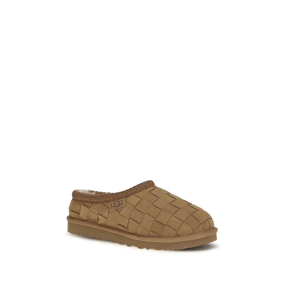 UGG Beige Suede Leather Men's Mules