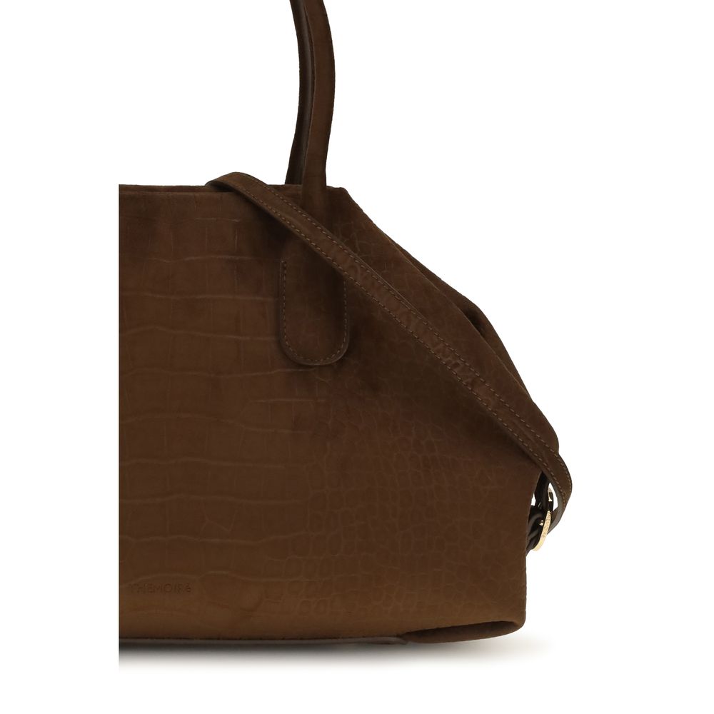THEMOIRè Brown Suede Leather Women's Handbag