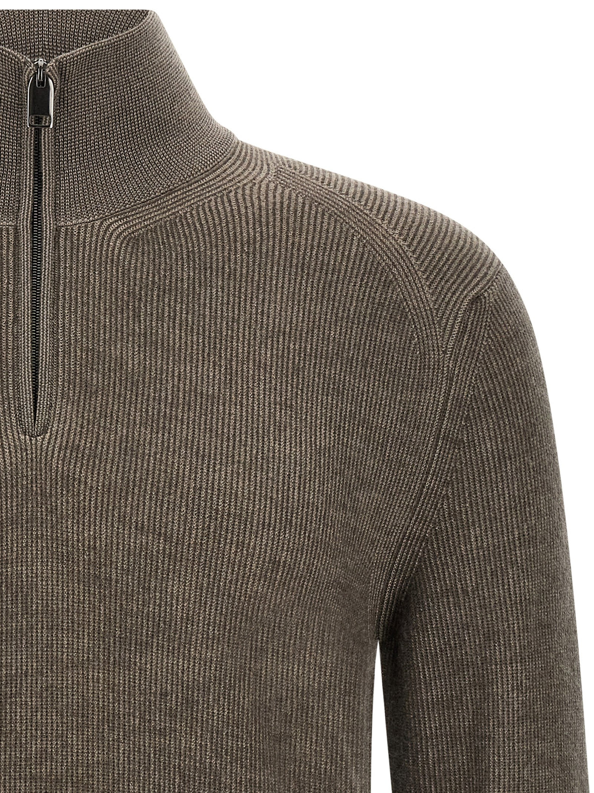Brioni Brown Cashmere Men's Cardigan