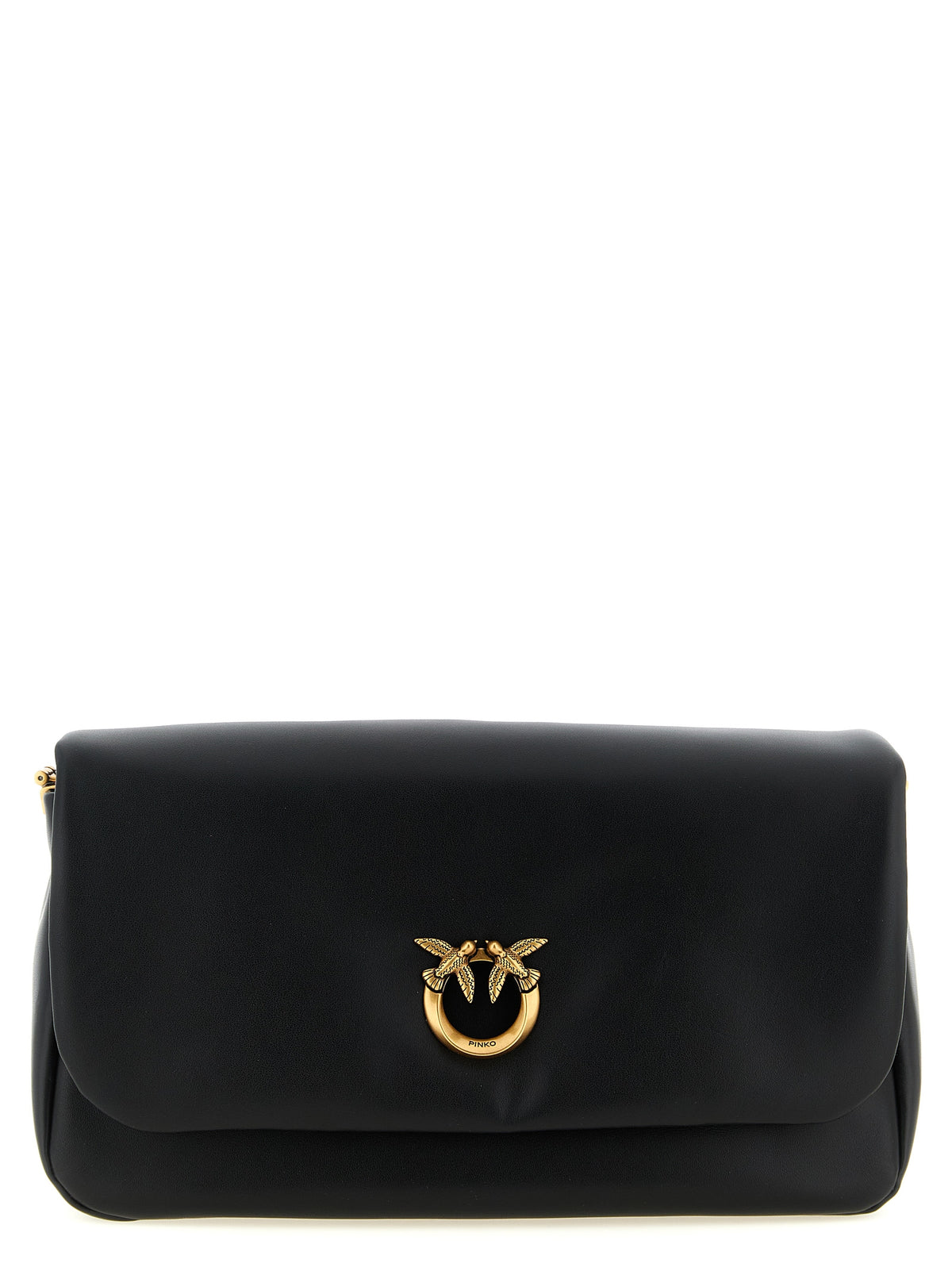 PINKO Black Lamb Leather Crossbody Women's Bag