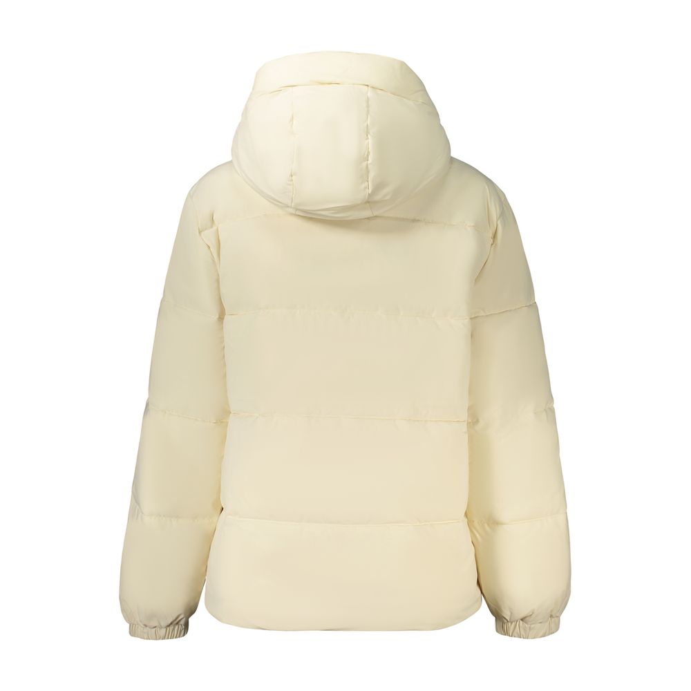 Guess Jeans Cream Polyester Women's Women's Jacket